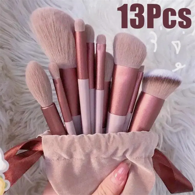 13 Pcs Makeup Brush Set Make Up Concealer Brush Blush Powder Brush Eye Shadow Highlighter Foundation Brush Cosmetic Beauty Tools