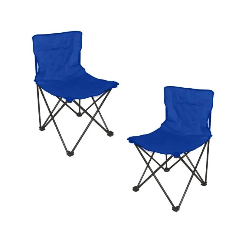 2 x Sedia Pieghevole Campeggio Salvaspazio con Borsa, Mare Giardino Pesca Blu