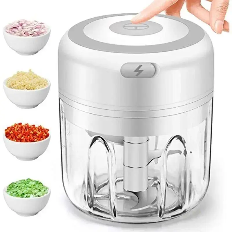 250ML Electric Garlic Food Chopper Vegetable Chopper Grinder Blender Crusher