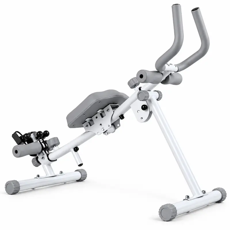 Ab Machine Pieghevole Vogatore Attrezzo Addominali Total Body Home Fitness Grigio