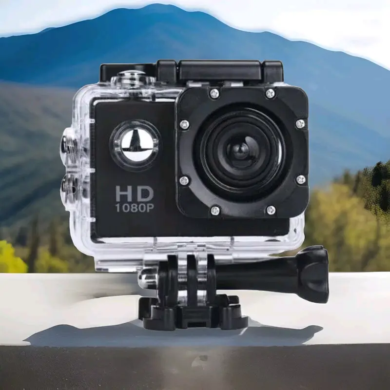 Action Cam Full HD 1080p Videocamera Sportiva Impermeabile 30M Accessori Sport