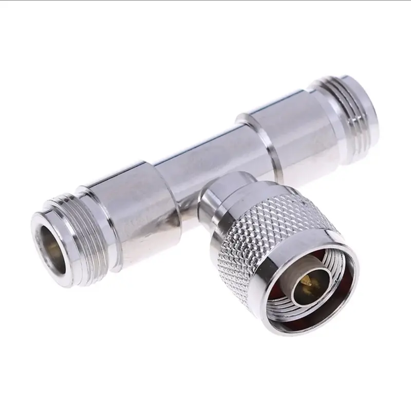 Adattatore Splitter a T Tipo N Maschio-Femmina 3 Vie per Ripetitore Segnale RF