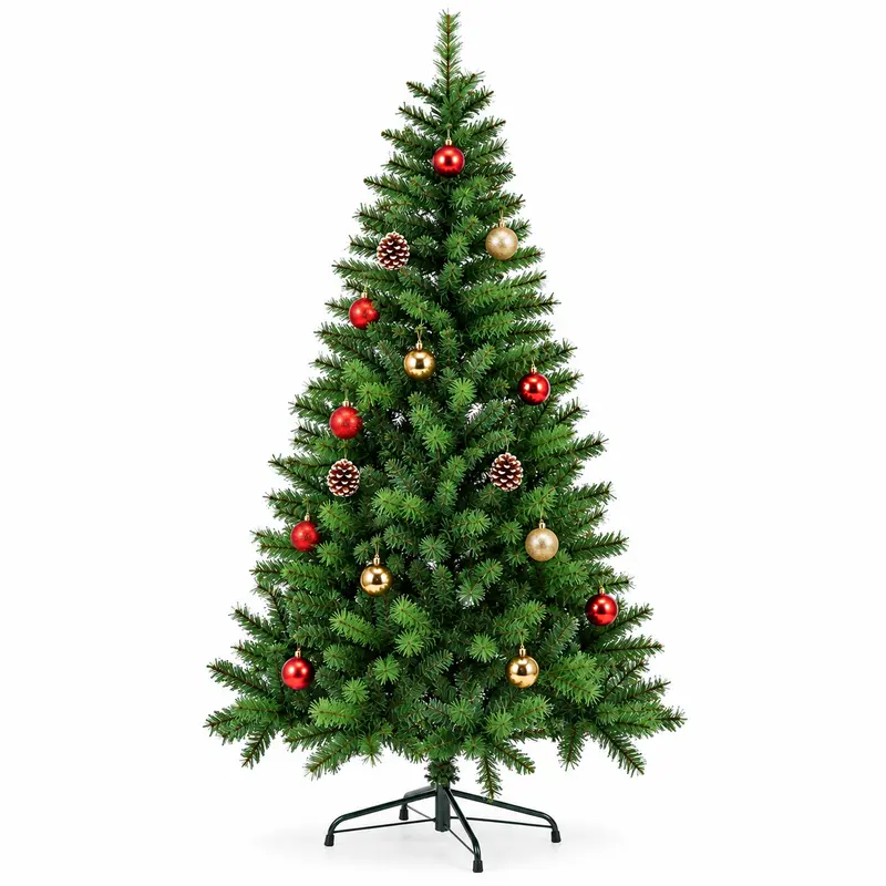Albero di Natale 150 cm Canadese Verde Artificiale 371 Punte Folte in Pvc