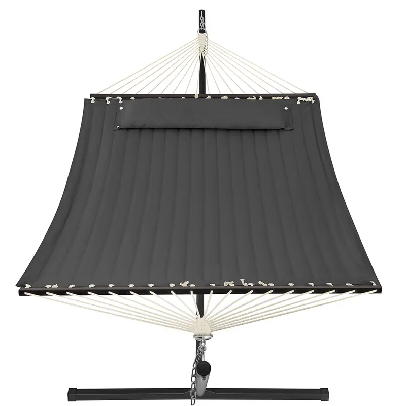 Amaca da Giardino Brasiliana con Cuscino e Supporto in Acciaio, portata 200kg 140x210cm