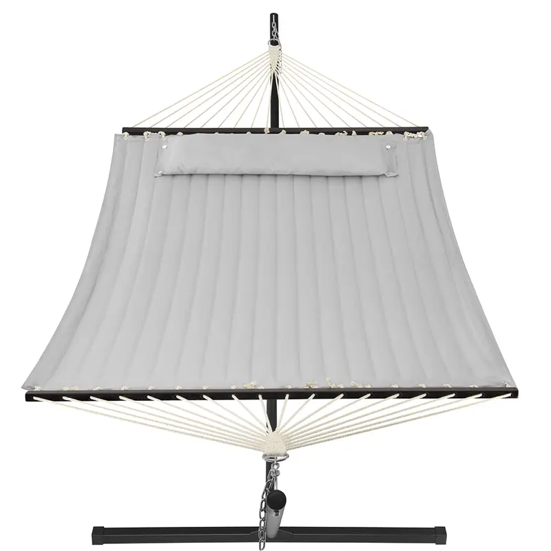 Amaca da Giardino Brasiliana con Cuscino e Supporto in Acciaio, portata 200kg 140x210cm