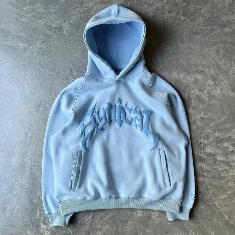 American-style Vintage Zipper Sweater Gothic Letter XINGX Printed Hoodie Trendy Casual Jacket