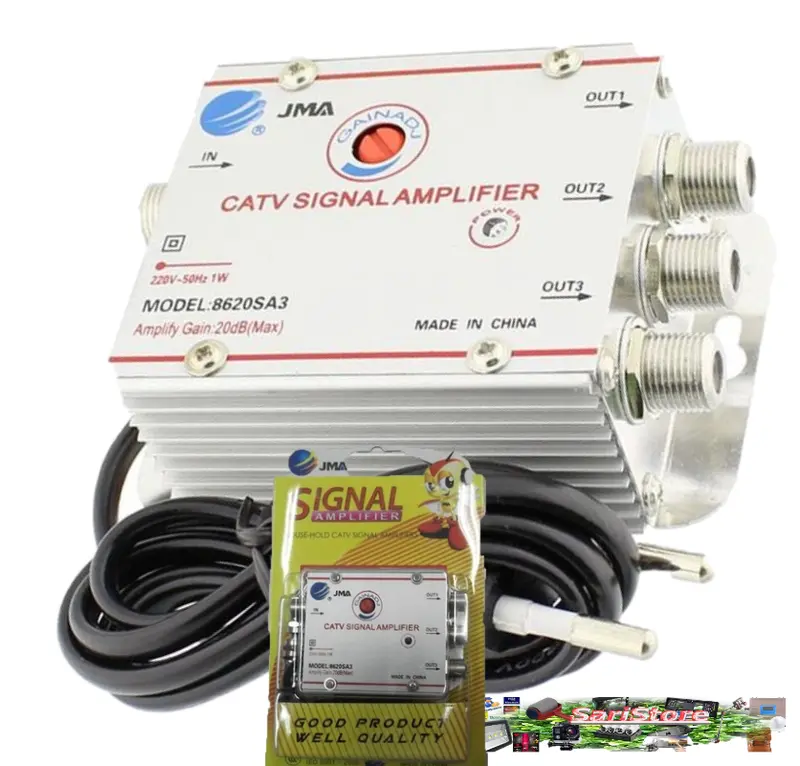 Amplificatore Segnale TV Digitale Terrestre 3 Uscite Booster Antenna 20dB 220V