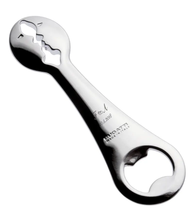 Apribottiglie Kiss Bugatti Cromato Design Teseo Berghella
