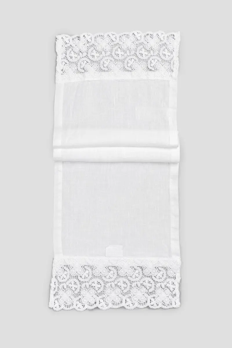ARTE PURA TOVAGLIETTA CON PIZZO UNCINETTO 40*50CM-AP1.626.PU.BIANCO