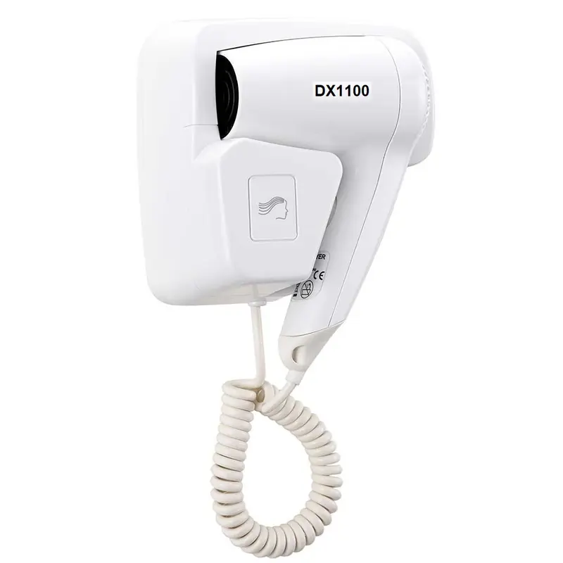 Asciugacapelli a Parete Phon Hotel B&B Asciuga Capelli Bagno 1100W Bianco