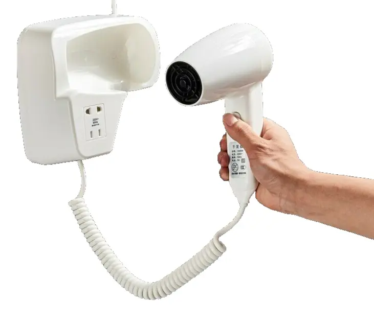 Asciugacapelli Phon a parete hotel muro 1300w b&b casa camper barca salva-spazio