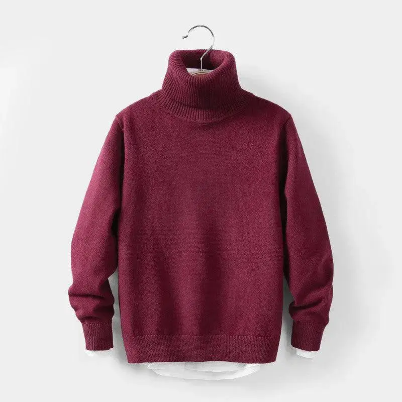 Autumn and winter high collar children's knitwear