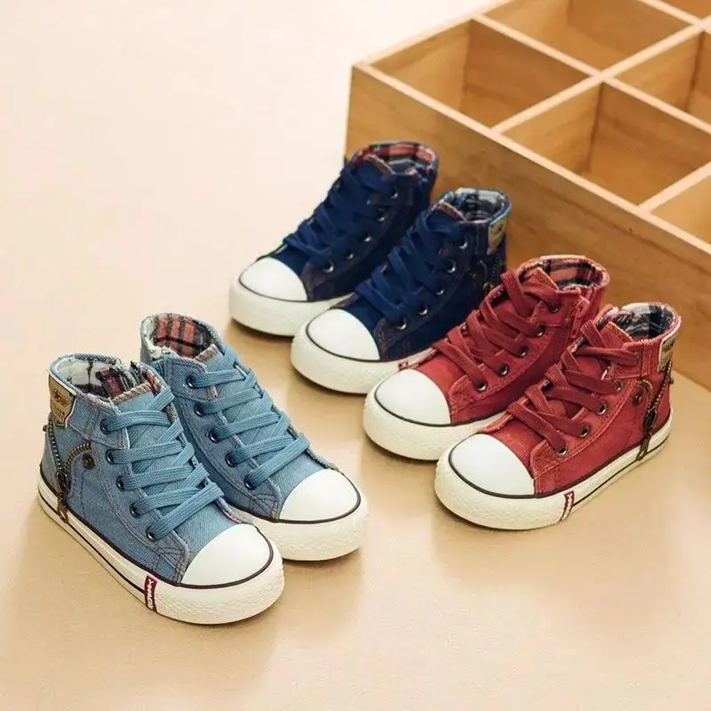 Autumn Expert Skill a Children Casual Shoes Boys Girls Sport Shoes Breathable Denim Sneakers Kids Canvas Shoes Baby Boots
