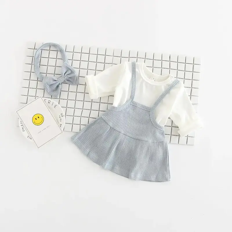 Baby Clothes Girls Fall Newborn Children Cotton Baby Romper Dress Up Clothing Three Sets