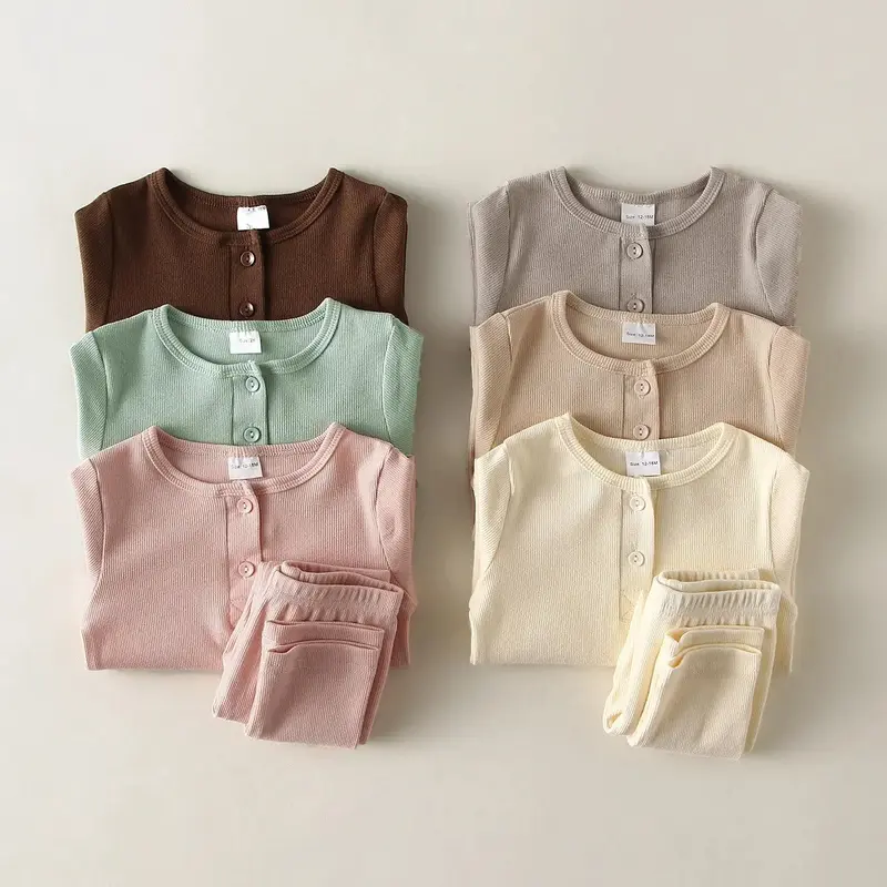 Baby Kids Pajamas Sets Girl Boy Sleepwear Suit Autumn Kids