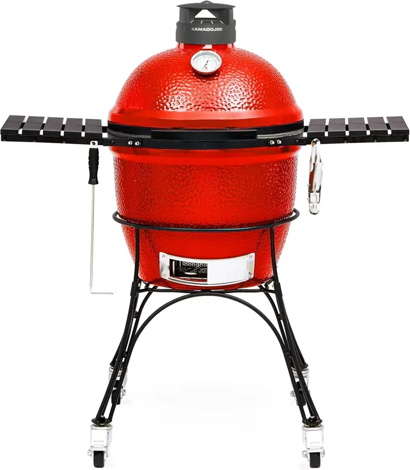 Barbecue a carbone Kamado Joe Classic Joe II – 46 cm, sistema Divide & Conquer e cassetto cenere