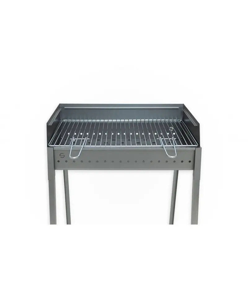 Barbecue a carbone Lisa Cucine Inox Stromboli piedi smontabili con griglia 60x40cm