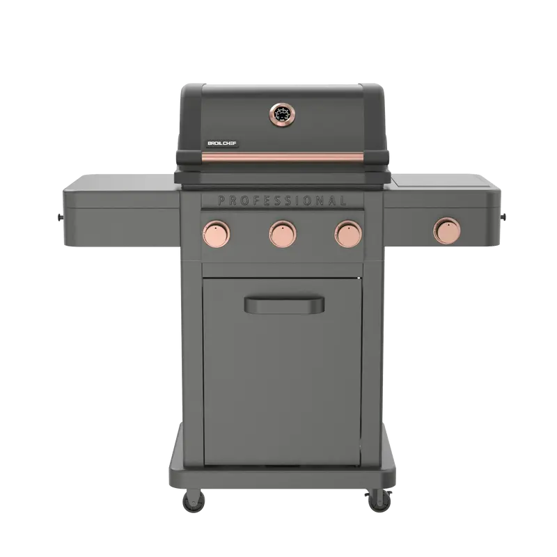 Barbecue a gas Broil Chef Tahoe 3 fuochi con infrarossi Nero e Rame