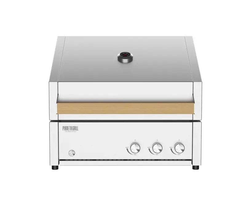 Barbecue a gas da incasso e appoggio Pianeta Grill Fry Top 600 – 3 fuochi con Teppanyaki