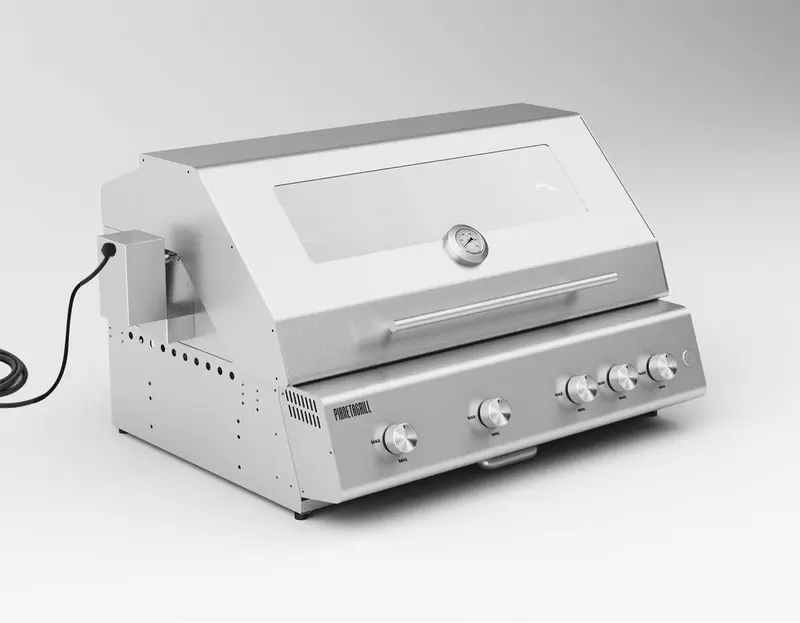 Barbecue a gas da incasso Pianeta Grill Fry Top 750 Range – 5 fuochi e spiedo motorizzato