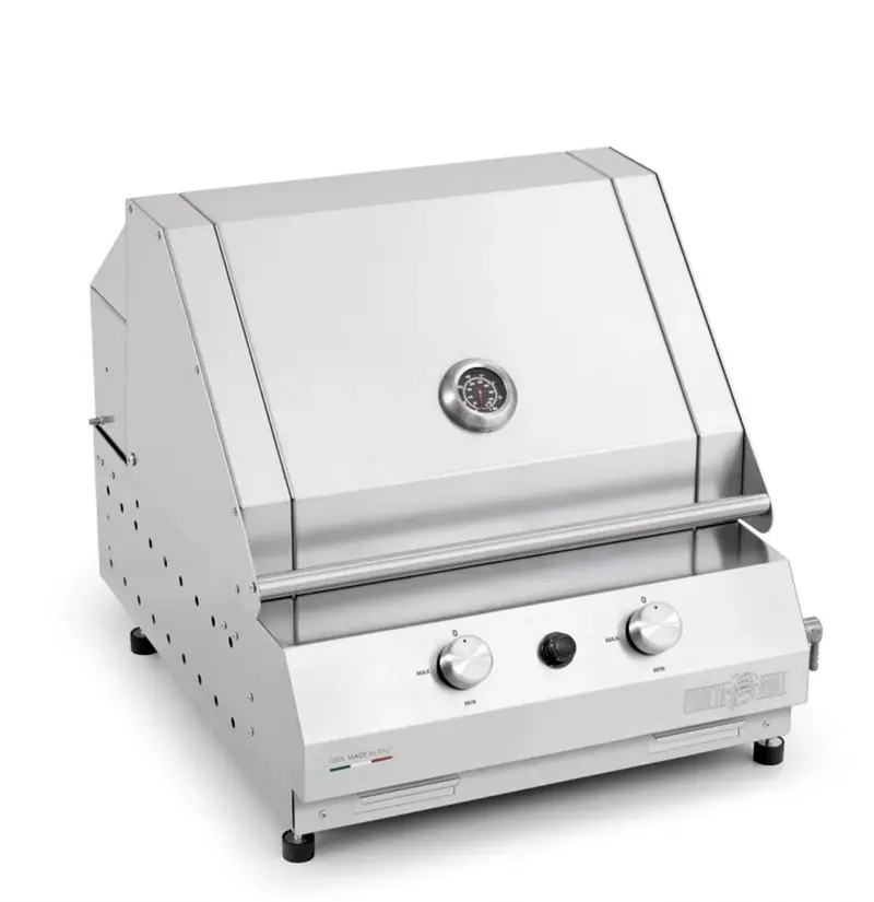 Barbecue a gas Pianeta Grill Fry Top 500 High con 2 Fuochi e Griglie Tondino