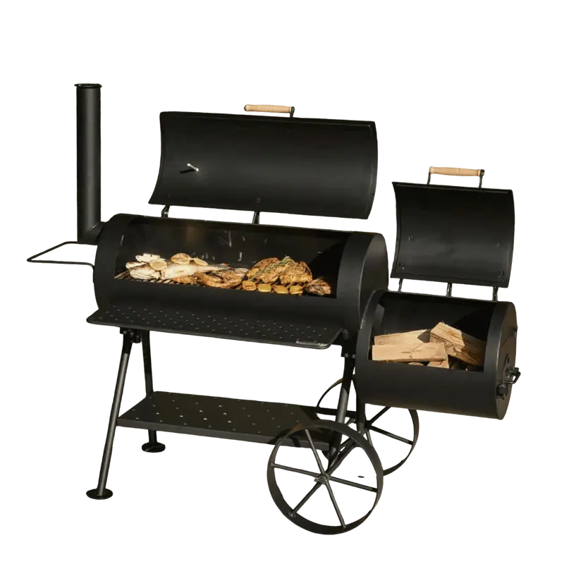 Barbecue a legna e carbone con affumicatore Flamec Tiberio