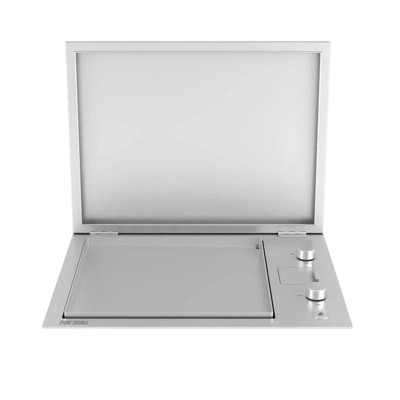 Barbecue Plancha a gas da incasso Pianeta Grill – 2 fuochi con piastra Teppanyaki inox