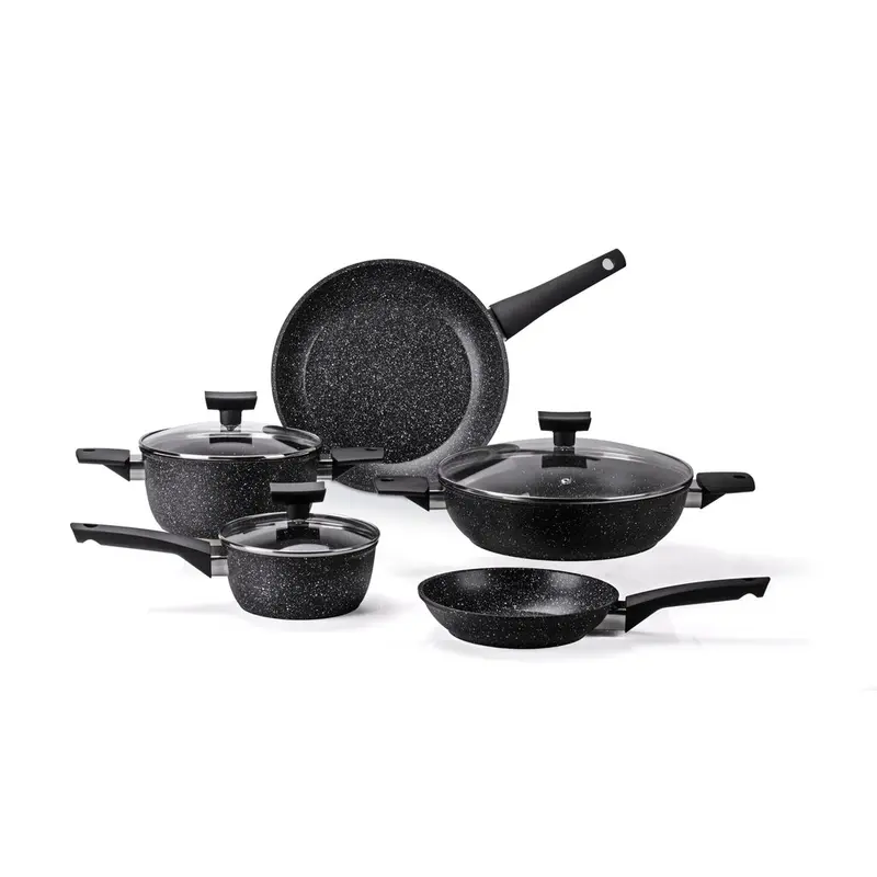 BATTERIA 8PZ MONETA MAGNOLIA STONE BLACK