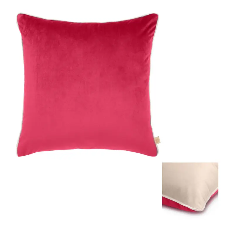 Bianco Perla Cuscino arredo double in velluto "Twilight" 45x45 cm 3 varianti(1 unità)