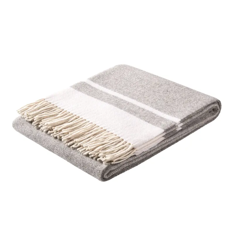 Bianco Perla Plaid in misto lana "Artico" 130x170 cm 3 varianti(1 unità)