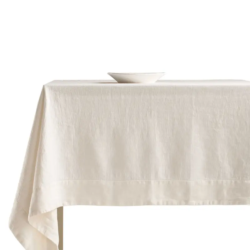 Bianco Perla Tovaglia in lino "Grafite" 170x360 cm 2 varianti(1 unità)