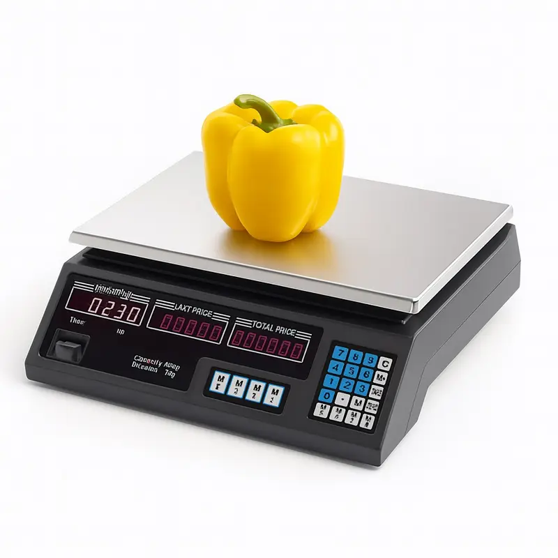 Bilancia Elettronica Digitale 40 kg Professionale Acciaio con Display e Batteria Ricaricabile