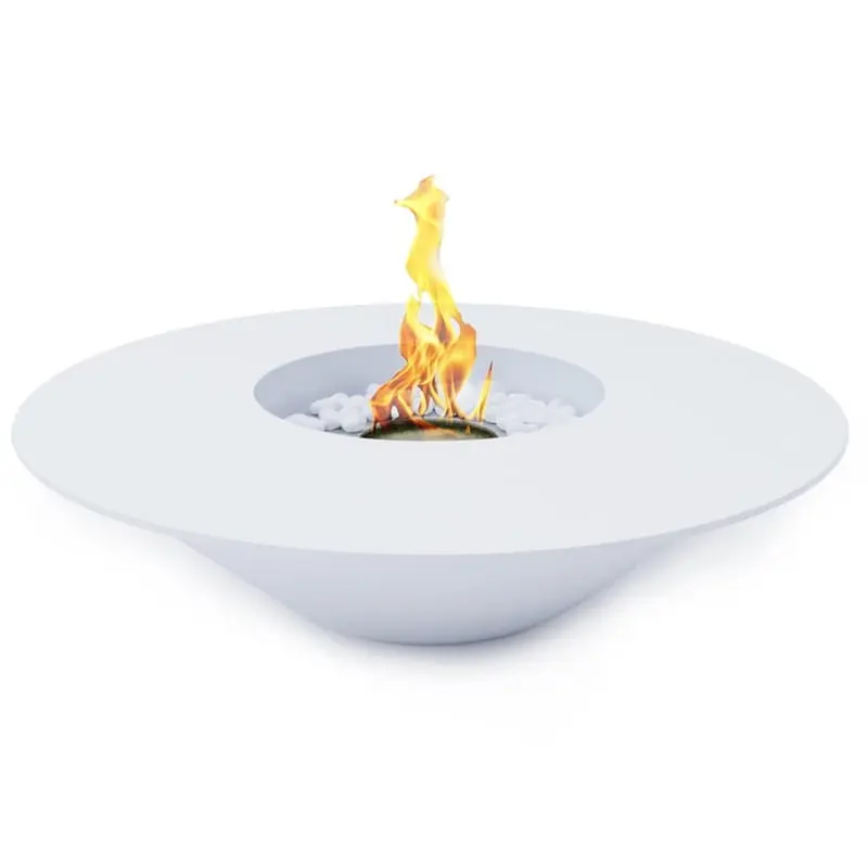 Biocamino Divina Fire Santorini da terra per esterno bianco o nero