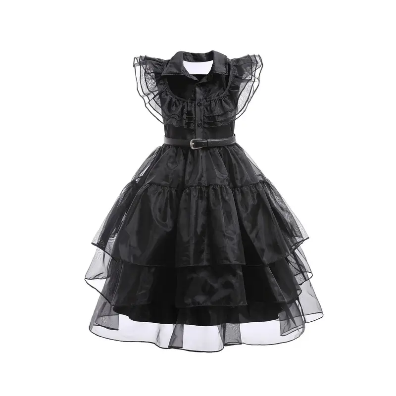Black Dress Cosplay Clothing Girls