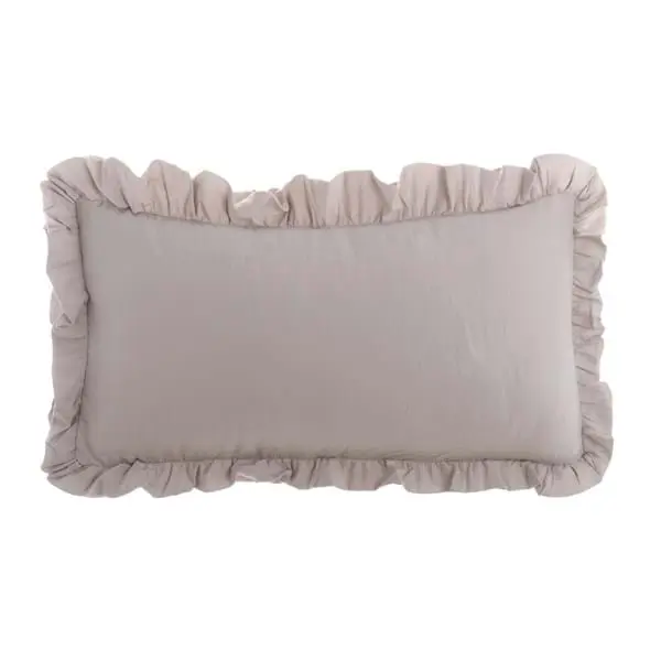 Blanc Mariclo coppia copriguanciali con gala serie Acquarello colore beige