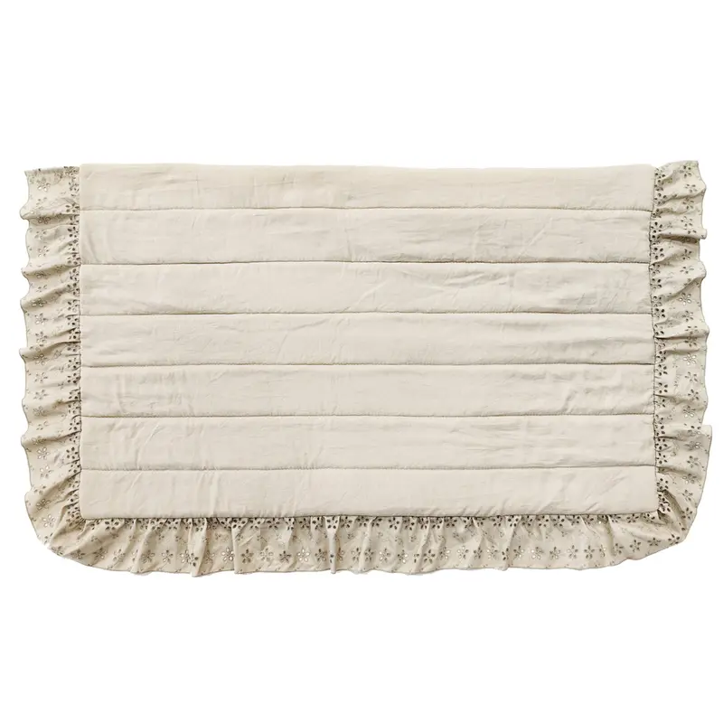 Blanc Mariclò Set 2 Copriguanciali beige "Acquerello di Zucchero" 50x80 cm