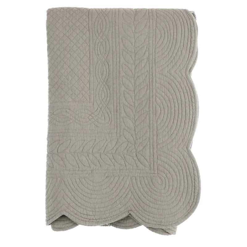 Blanc Mariclò Trapunta matrimoniale primaverile grigio "Carmen" 260x260 cm