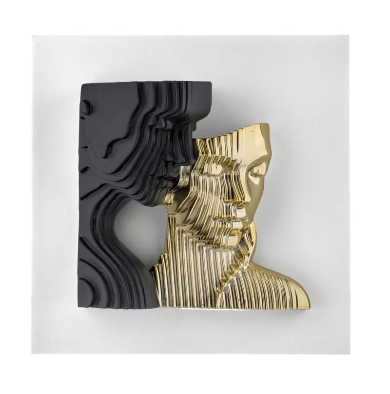 Bongelli Preziosi Quadro coppia stilizzato nero/oro 15x15 cm
