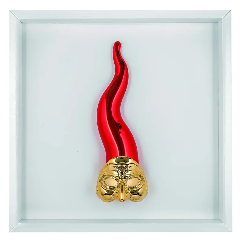 Bongelli Preziosi Quadro Corno Pulcinella 17.5x17.5 cm 2 varianti(1 unità)
