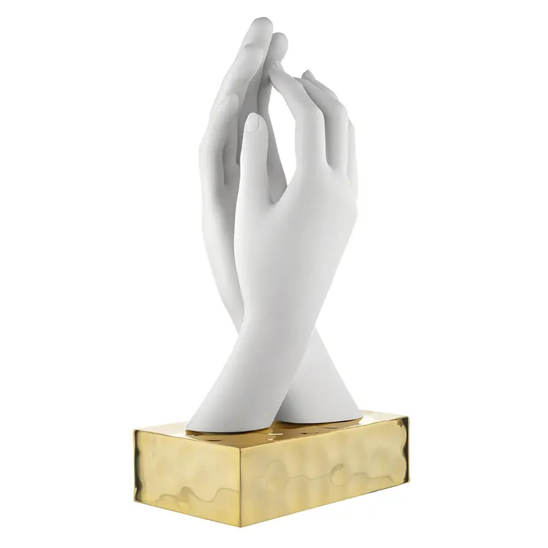 Bongelli Preziosi Statuina mani in polvere di marmo H30 cm