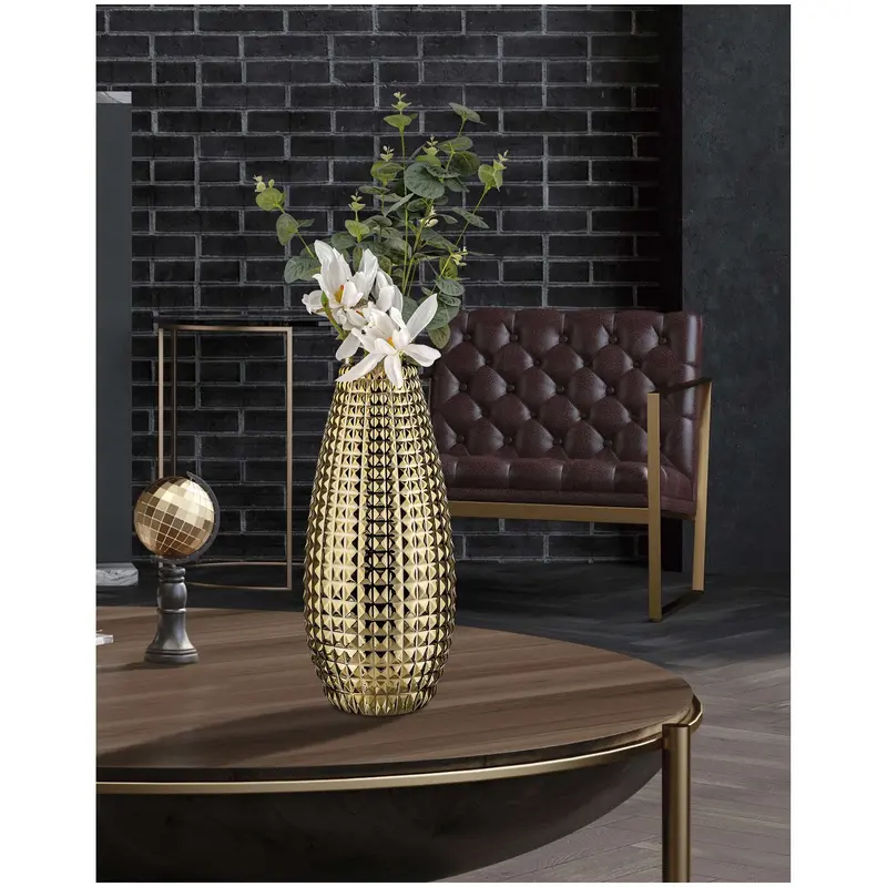 Bongelli Preziosi Vaso Portafiori Diamonds, Made in Italy H35 cm