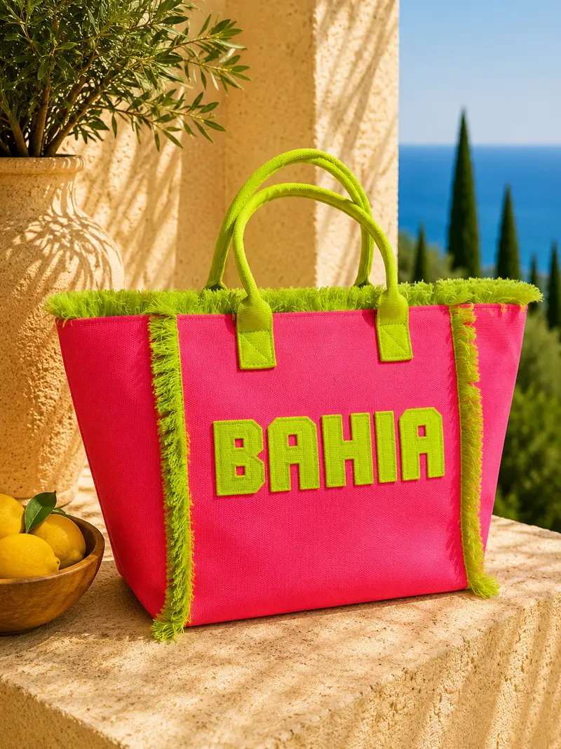 Borsa Mare in Tessuto con Maniglia 36x31x20cm