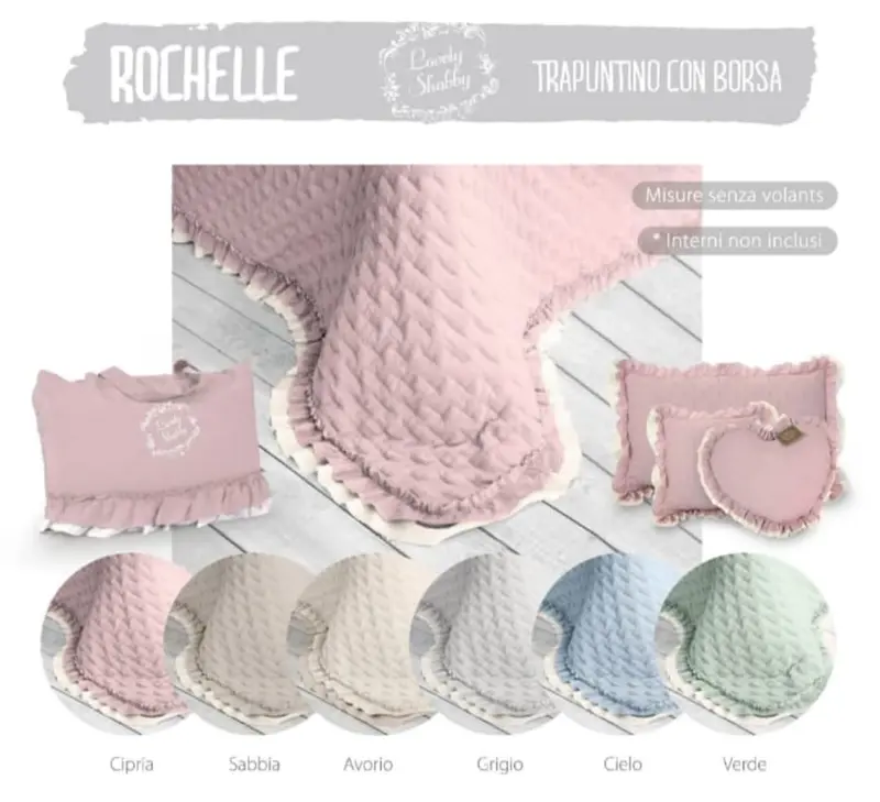 Boutis trapuntina piazza e mezza con gala shabby chic mezza stagione