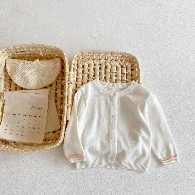 Boys' Color Contrast Hollow Cardigan Sun Protection