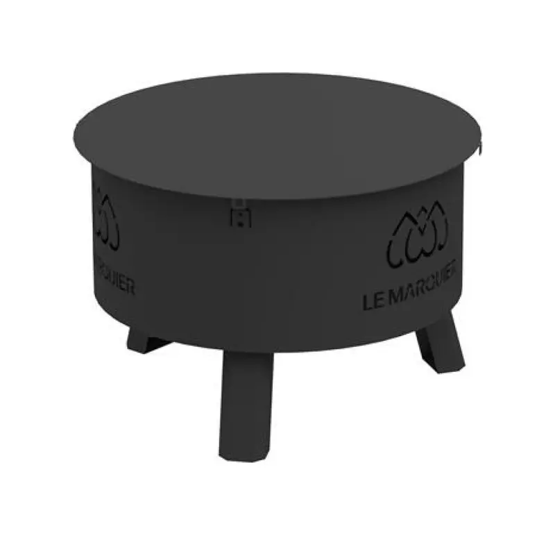 Braciere Original nero con coperchio diametro 60cm Le Marquier