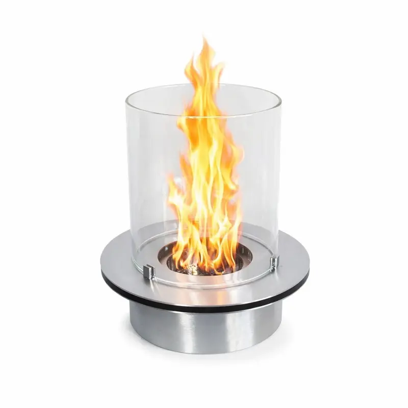 Bruciatore a bioetanolo Divina Fire DF93994 tondo 3 litri con vetri Ø35 cm