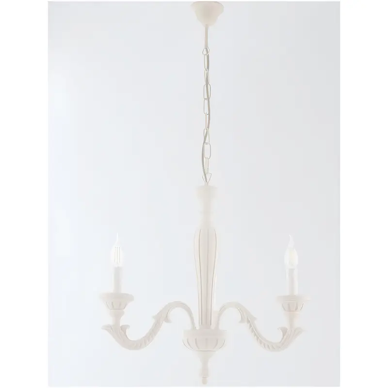 Brulamp Lampadario a 3 luci in legno rigato, Shabby Chic 2 varianti(1 unità)