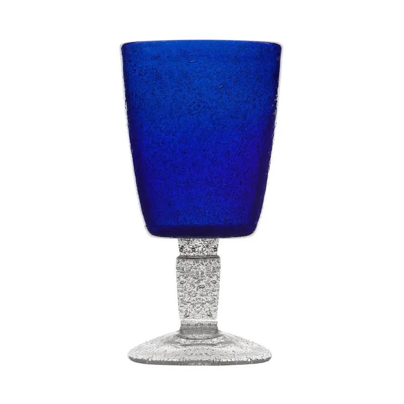 Calice in Vetro Blu Elettrico