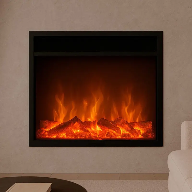 Caminetto elettrico Sined Vulcano 60 cm – LED fiamma realistica 1500 W