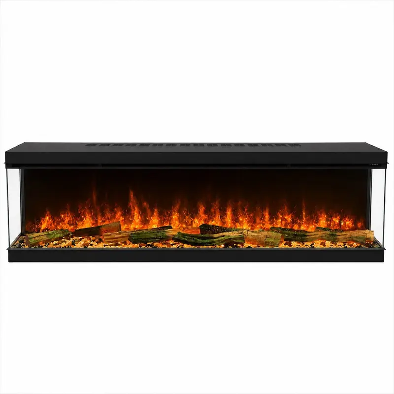 Camino elettrico Divina Fire Belmont 150 da incasso a 3 lati LED RGB